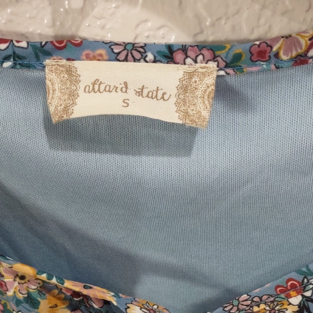Altar'd State Floral Ruffle Sleeve Dress - Picture 6 of 15